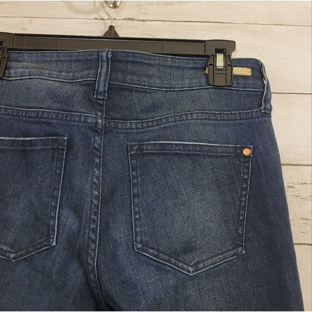Pilcro And The Letterpress Jeans Anthropologie Crop Patchwork Hem Size 26 - Picture 12 of 16